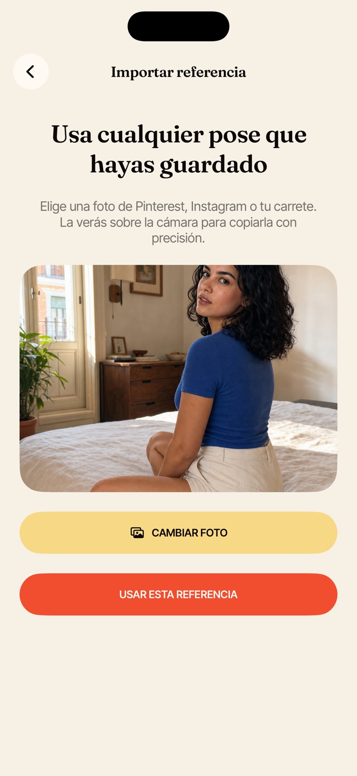 Selector para subir una foto de referencia